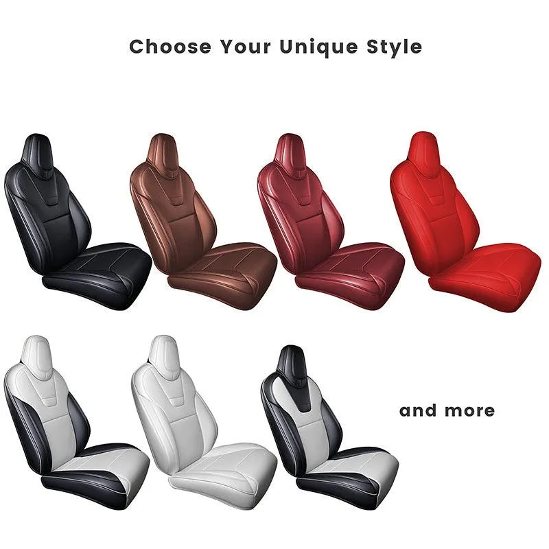 TAPTES® #1 Seat Covers for Tesla Model S, Custom Designed Seat Covers for 2012-2021 2022 2023 2024 Tesla Model S Full Set