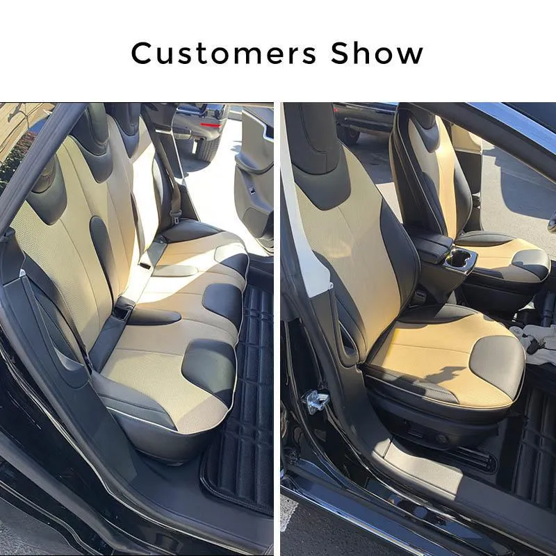 TAPTES® #1 Seat Covers for Tesla Model S, Custom Designed Seat Covers for 2012-2021 2022 2023 2024 Tesla Model S Full Set