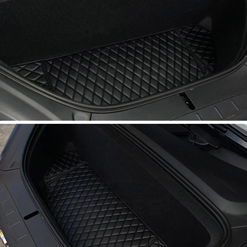 TAPTES Front & Rear Trunk Mat Seat Back Protector for Model X 5 Seater