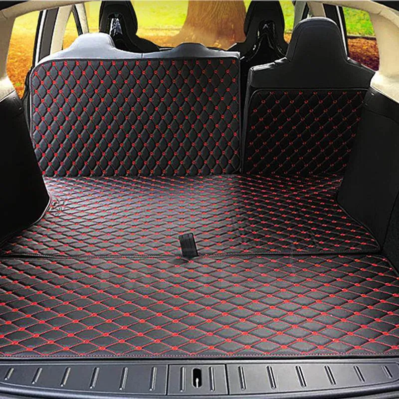 TAPTES Front & Rear Trunk Mat Seat Back Protector for Model X 5 Seater