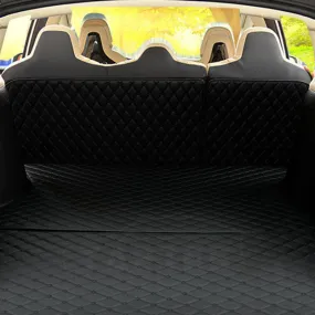 TAPTES Front & Rear Trunk Mat Seat Back Protector for Model X 5 Seater