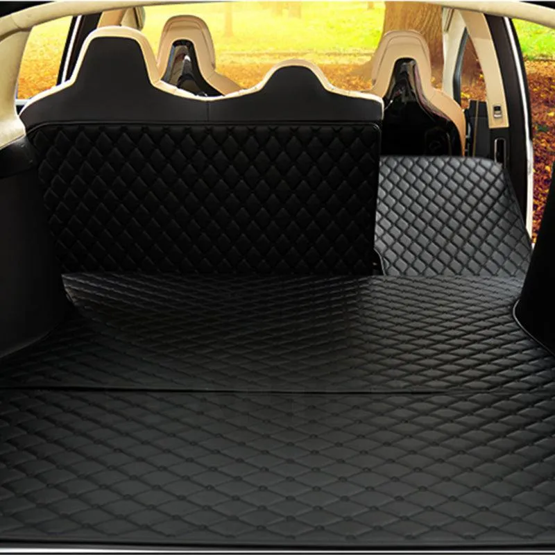 TAPTES Front & Rear Trunk Mat Seat Back Protector for Model X 5 Seater