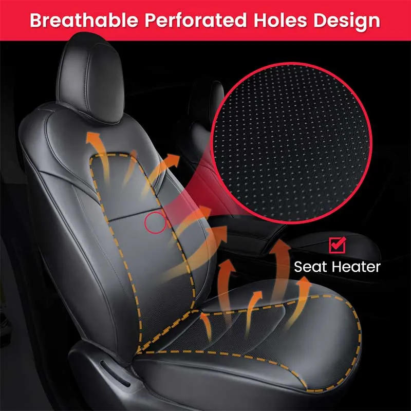 TAPTES® Seat Covers for Tesla Model 3 Front Seats, Front Seat Covers for Model 3 2024 2023 2022 2021 2020 2019 2018 2017