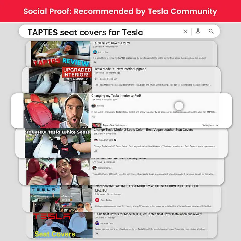 TAPTES® Seat Covers for Tesla Model 3 Front Seats, Front Seat Covers for Model 3 2024 2023 2022 2021 2020 2019 2018 2017