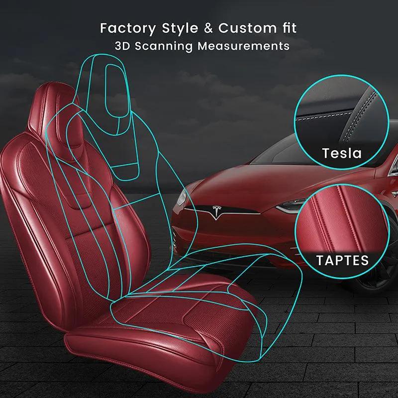 TAPTES® Seat Covers for Tesla Model X , #1 Leather Seat Protectors for Tesla Model X 2016-2023 2024