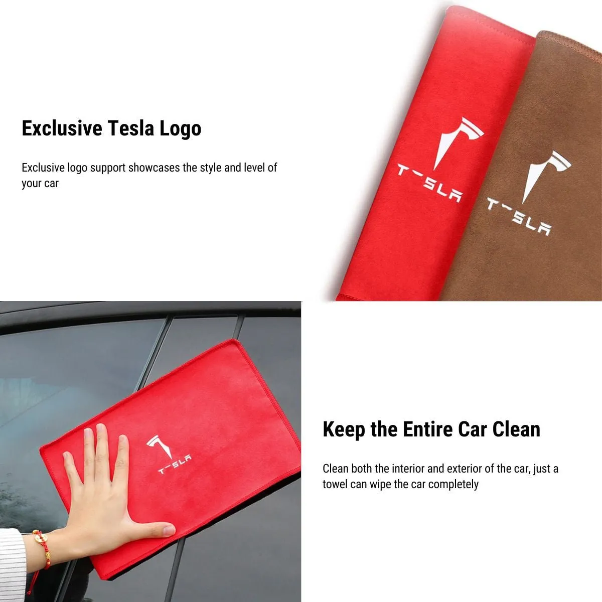 Thicken Car Cleaning Towel Glass Absorbent Cloth for Tesla